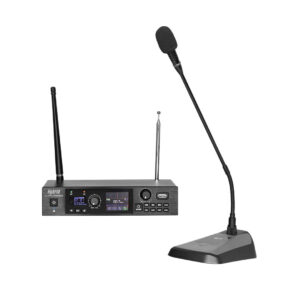 Hybrid U-PV/MEDIA Desktop UHF Microphone with Media Player