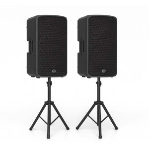 PowerWorks PARTY-PRO DUO - 15" Active PA System with Stands and Cables