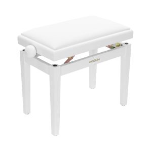 rubiQube SB018W adjustable piano bench white