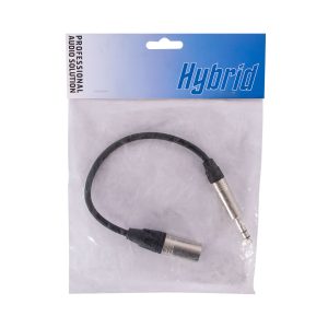 Hybrid XLR male - 1/4" jack stereo, 0.3m audio cable