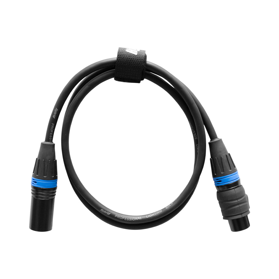 HYBRID XLR-XLR DMX 1M CABLE WITH WATERPROOF CONN - Image 2