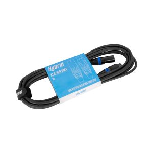 HYBRID XLR-XLR DMX 5M CABLE WITH WATERPROOF CONN